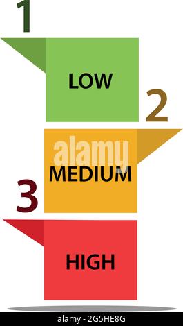 Better, good, and best with number icon vector illustration Stock Vector