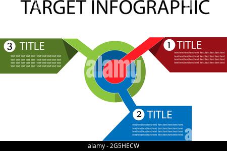 Target Infographic, Infographic design template.Vector illustration - Vector Stock Vector