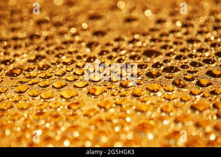 Drops texture on glass lid with selective focus Stock Photo