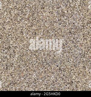 Gravel texture from quartz sand. Seamless square texture for design and artwork.. Tile ready. Stock Photo