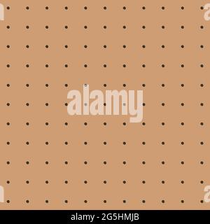 Metal Peg board perforated texture background material with round holes seamless Stock Vector