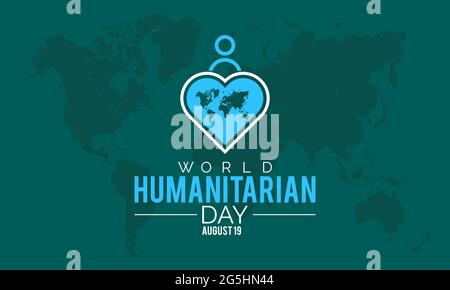World Humanitarian Day Awareness month Vector Banner Template Observed On August Stock Vector