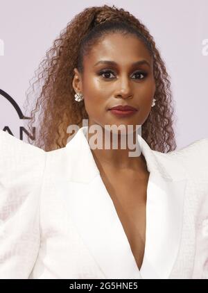 Los Angeles, USA. 27th June, 2021. Issa Rae arrives at the BET Awards 2021 held at the Microsoft Theater in Los Angeles, CA on Sunday, ?June 27, 2021. (Photo By Sthanlee B. Mirador/Sipa USA) Credit: Sipa USA/Alamy Live News Stock Photo