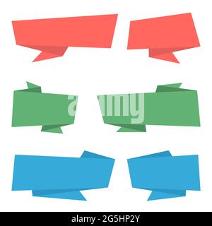 Ribbon Banner Isolated On White Background Stock Vector