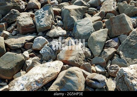 Big sharp stones texture for a background Stock Photo