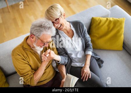 Cheerful senior couple enjoying life and spending time together Stock Photo
