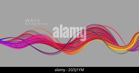 Vector abstract background with color abstract wave Stock Vector