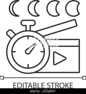 Time lapse videos linear icon Stock Vector