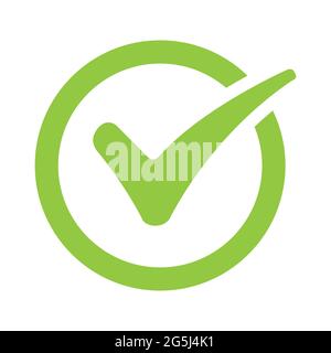 Green check mark icon vector for graphic design, logo, web site, social media, mobile app, ui illustration Stock Vector