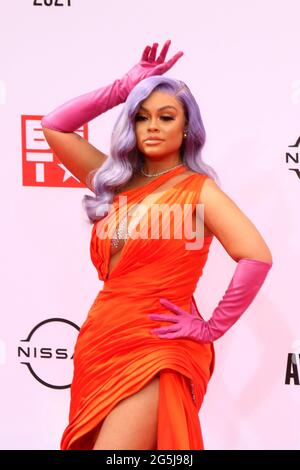 latto bet orange dress LOS ANGELES - JUN 27: Latto at the BET Awards 2021 Arrivals at the  Microsoft Theater on June 27, 2021 in Los Angeles, CA Stock Photo