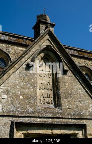 South porch detail, St. Mary Magdalene Church, Helmdon, Northamptonshire, England, UK Stock Photo