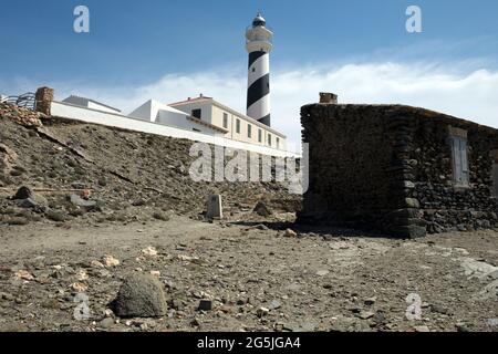 Favaritx lighthouse, Minorca, Balearic Islands Stock Photo
