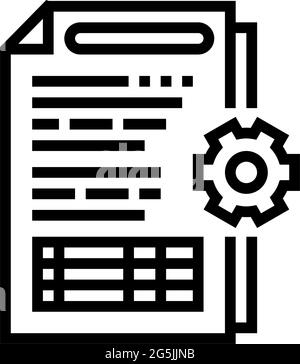 audit of operational processes and internal control systems line icon vector illustration Stock Vector