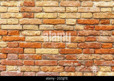 Old Brickwall in Venice, Italy Stock Photo