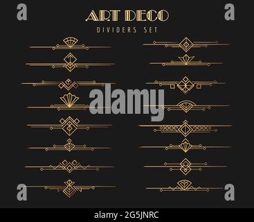 Art deco dividers Stock Vector