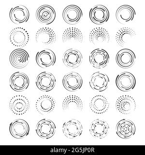 Circle speed line shapes Stock Vector