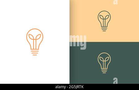 bulb or knowledge logo in simple and modern style Stock Vector