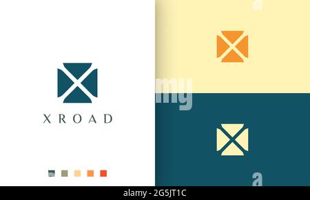 letter x logo in white space and modern style Stock Vector
