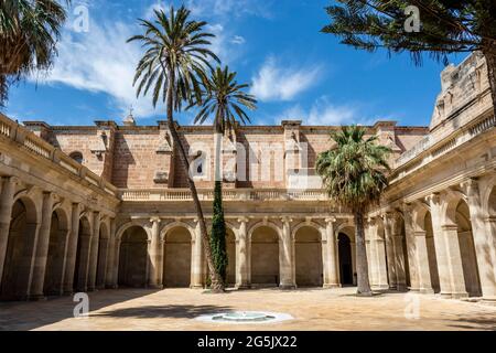 Courtyard of the cathedral in Almeria, Andalusia, Spain, Europe Stock Photo