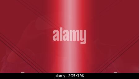 Composition of red screen over man wearing vr headset Stock Photo