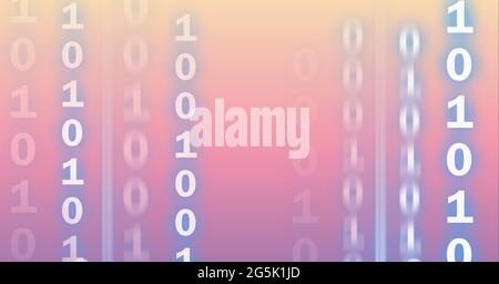 Animation of binary coding data processing over screen Stock Photo - Alamy