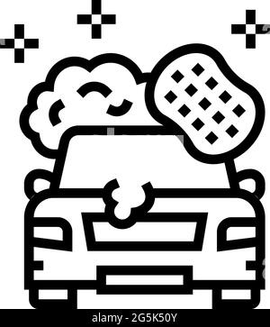 client car wash line icon vector illustration Stock Vector Image & Art ...