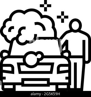 client car wash line icon vector illustration Stock Vector Image & Art ...