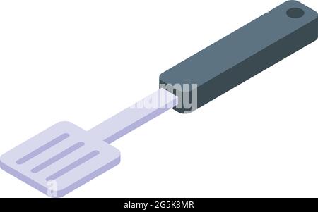 Bbq spatula icon isometric vector. Barbecue grill cutlery. Bbq tool utensil Stock Vector