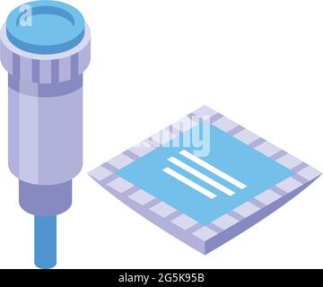 Test result icon isometric vector. Lab blood. Laboratory corona analysis Stock Vector