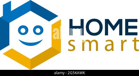 Home smart stock logo vector. Abstract house logo. Vector Illustration on white background Stock Vector