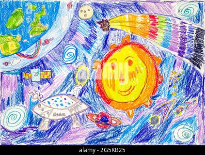 Solar System Drawing - How To Draw Solar System - Solar System Planets  Drawing - YouTube