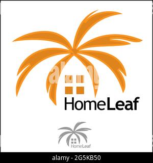 Real estate logo.  Green House on white background. Abstract house logo. logo vector illustration Stock Vector