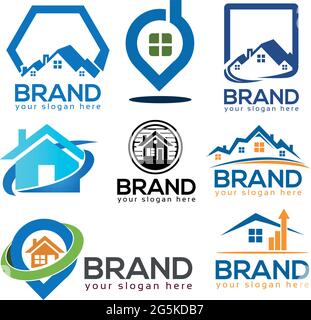 House Logo Design Vector, house icons set Stock Vector