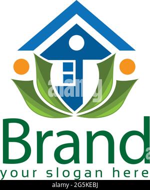 Home spa logo design. Vector Illustration on white background Stock Vector