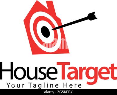 House target stock logo template, flat design Stock Vector