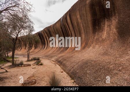 WAVE ROCK, KATTER KICH, HYDEN ROCK, HYDEN, WESTERN AUSTRALIA Stock Photo