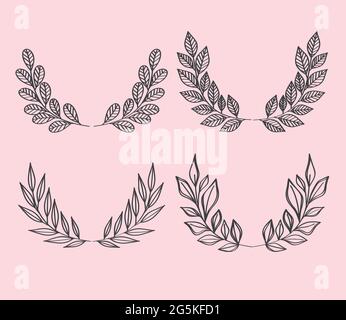 Set of laurel wreaths for design and decorate Stock Vector Image & Art ...