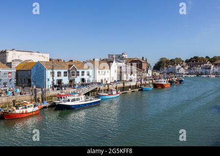 Weymouth, a seaside town and popular holiday resort on the estuary of the River Wey in Dorset, south coast England Stock Photo