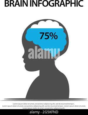 Brain infographic stock vector illustration Stock Vector