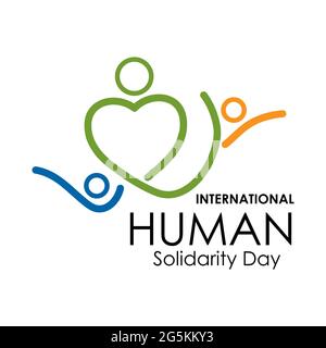 International Human Solidarity Day vector. Flat design. Vector Illustration on white background. Stock Vector