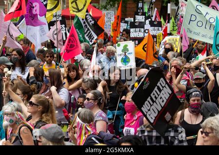 London protests, Activists protest in Central London at the People's Assembly National Demonstration, waving placards