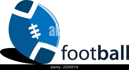 American football logo stock, flat design. Vector illustration on white background. Stock Vector