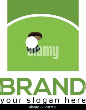 Golf course logo template. Golf sports. Stock Vector