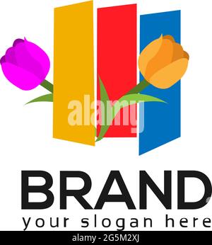 Flower Icon stock Logo Design Template. vector Stock Vector