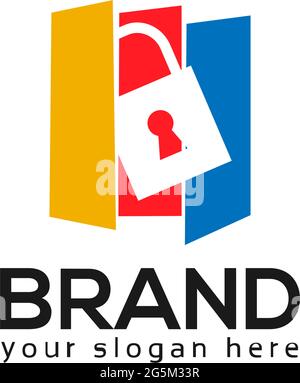 Padlock Icon stock Logo Design Template. vector Stock Vector