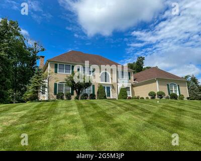 Single family suburban house in New Jersey. Stock Photo