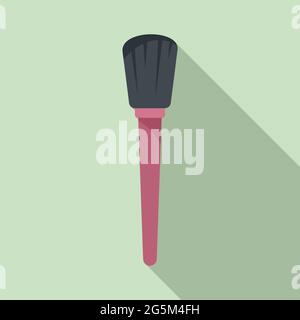 Brush powder icon flat vector. Makeup brush Stock Vector