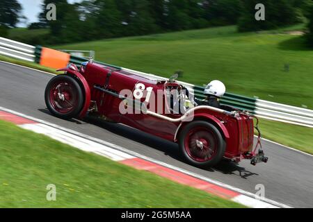 Roger Tushingham, MG N Type Special, racing up the Mountain, Triple-M Register Race for Pre-War MG’s, Shuttleworth Nuffield and Len Thompson Trophies Stock Photo