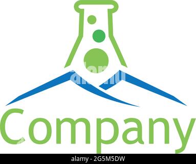 Abstract Lab and house logo template. flat design Stock Vector