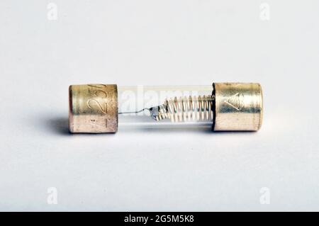 20 x 5mm electrical Fuse, Time Delay, slow blow, Glass bodied,international standard,  For use in a multitude of applications where safety and compone Stock Photo
